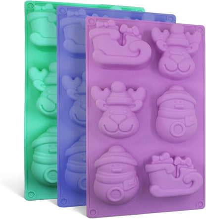 Christmas  6 Slot Silicone Mold CFM359