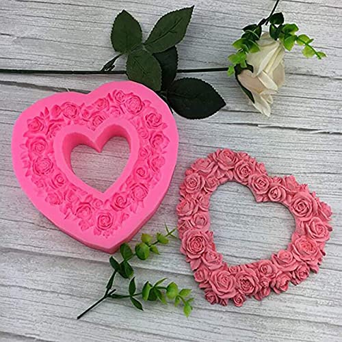 Rose Heart Frame Mold l CFM407