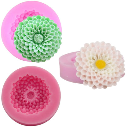 Dahlia bloom Flower Mould l WCM798(gendaflower, marigold)