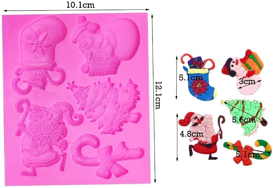 5 Cavities Christmas Party Mold CFM373