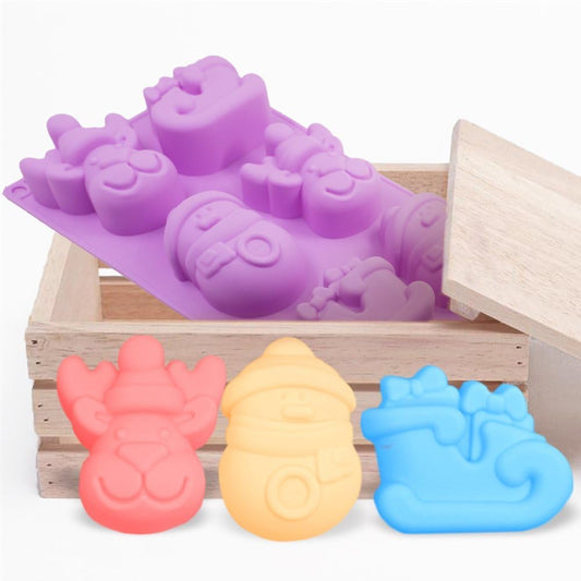 Christmas  6 Slot Silicone Mold CFM359