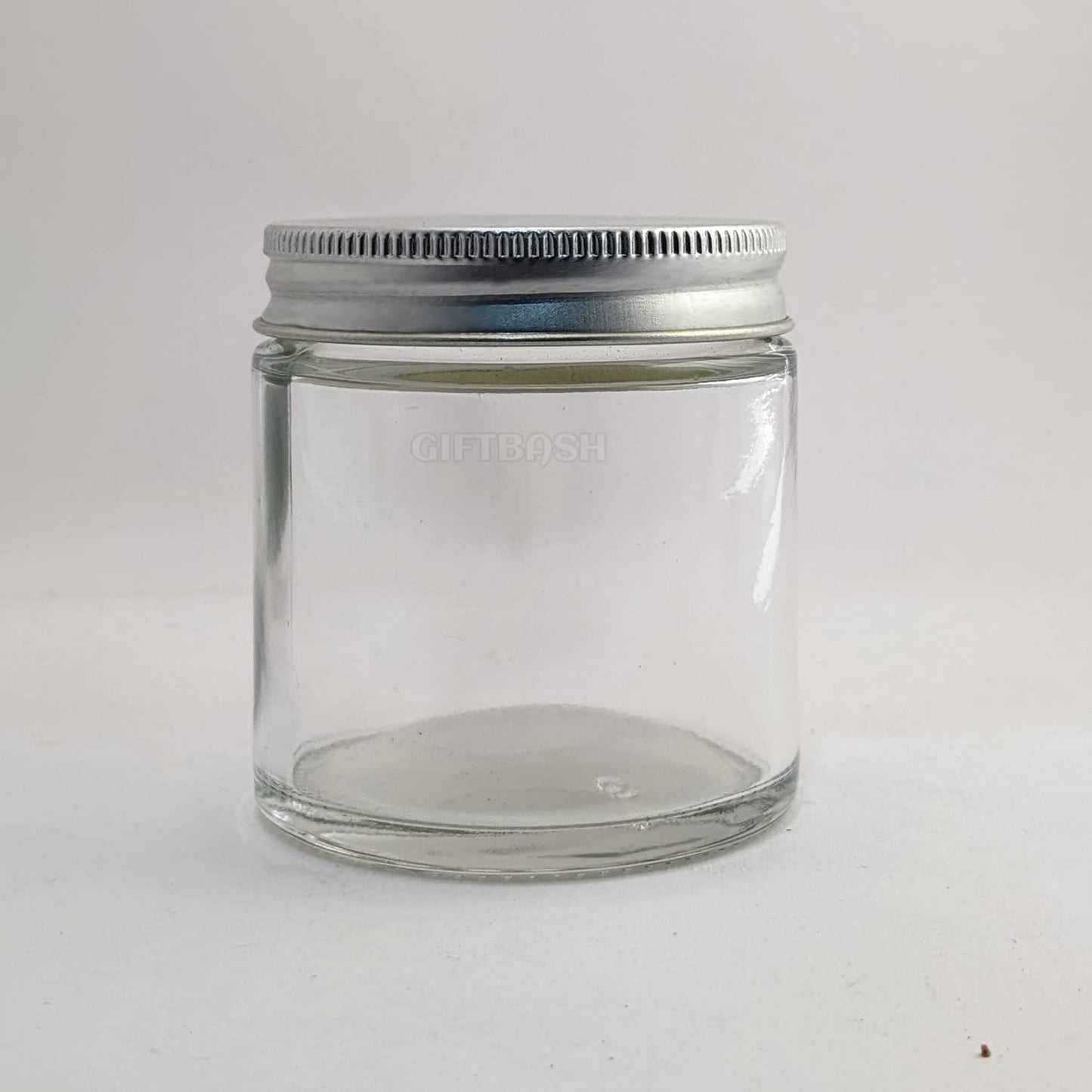 Transparent Jar Silver Cap 100ml 12 pcs PM302