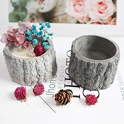 Tree Stump Flower Pot Silicone Mold ARM408