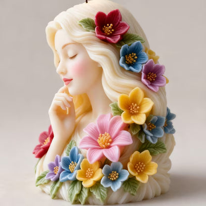 WCM906 Lady floral candle mold