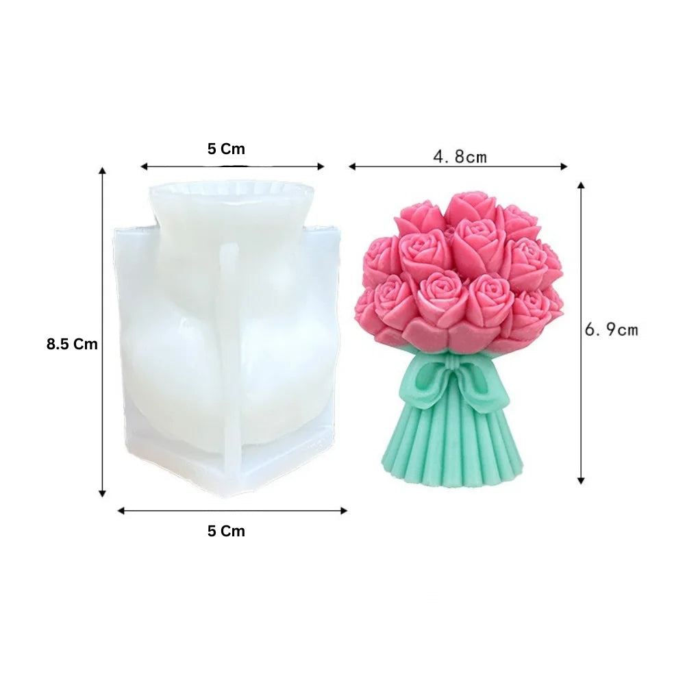 Blooming Rose Bouquet Mold l WCM808