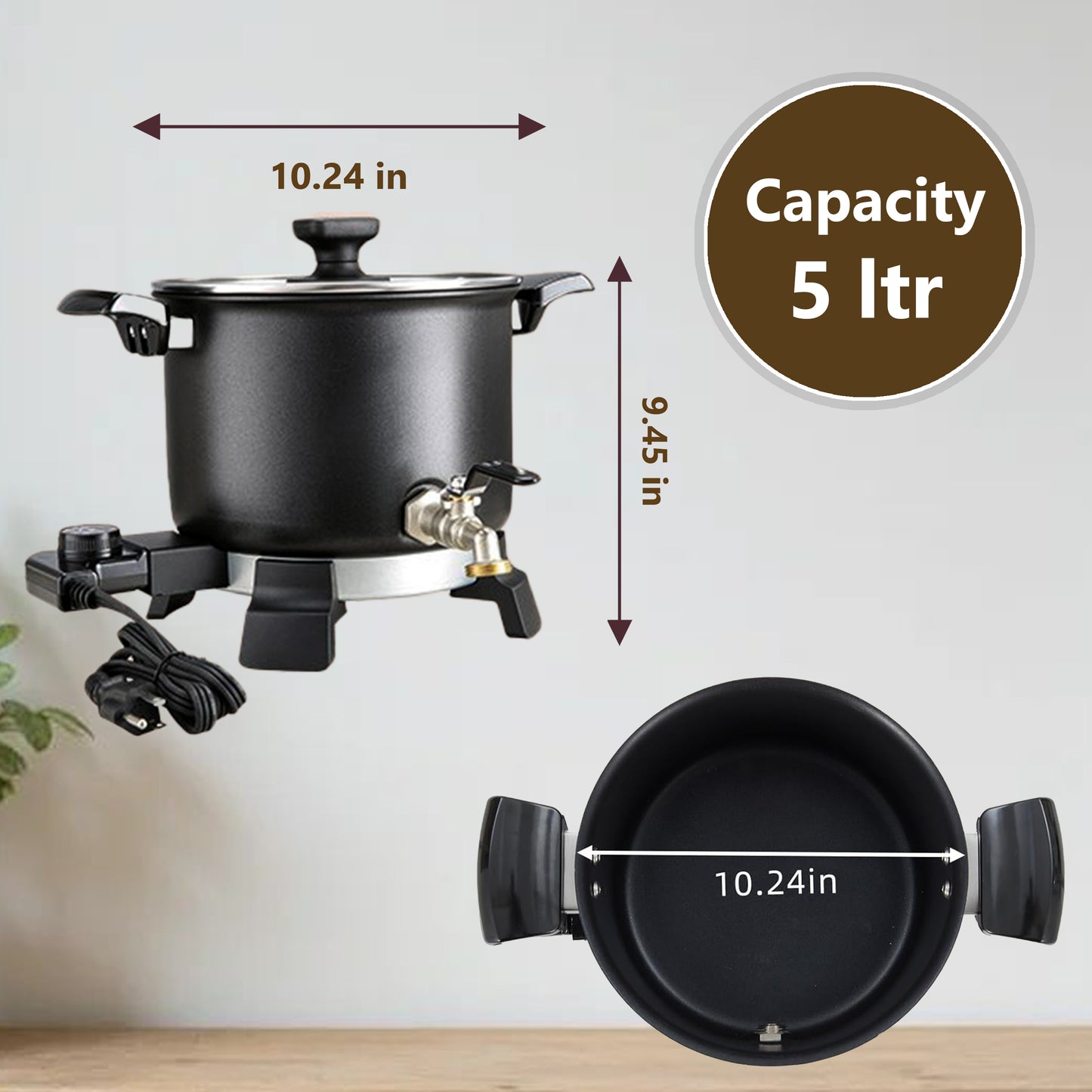 Multi-Purpose Wax & Soap Melter 5L Non-Stick ART046