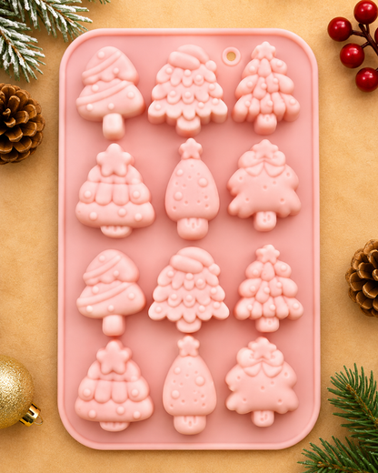Festive Christmas Tree Silicone Mold for DIY Crafts