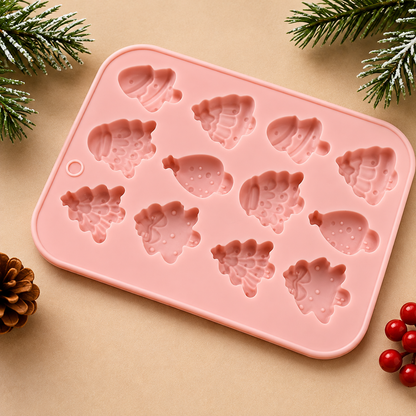 Festive Christmas Tree Silicone Mold for DIY Crafts