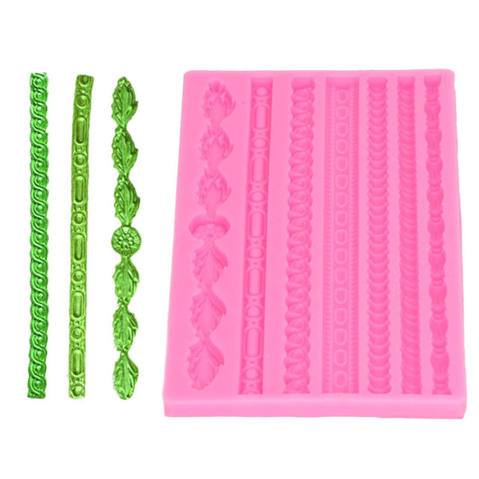 Baroque Cake Border Strip Mould CFM382