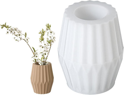 Modern Ribbed Geo Vase Planter ARM482
