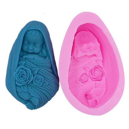 Baby In Shawl Mould SSM121