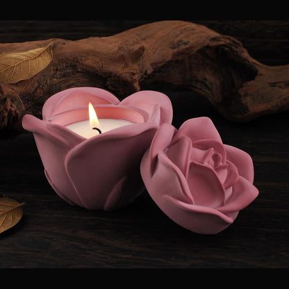 Rose Flower Candle Holder Molds  ARM375