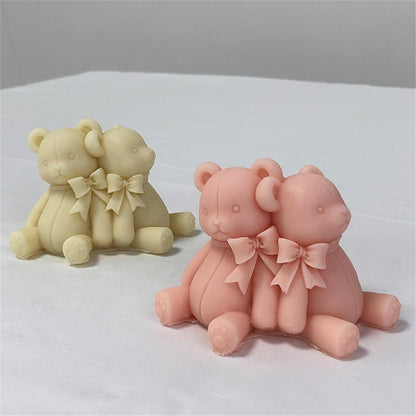 Teddy Couple Bow WCM430