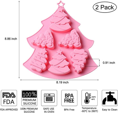 Christmas Tree 6 Cavity Mold CFM356