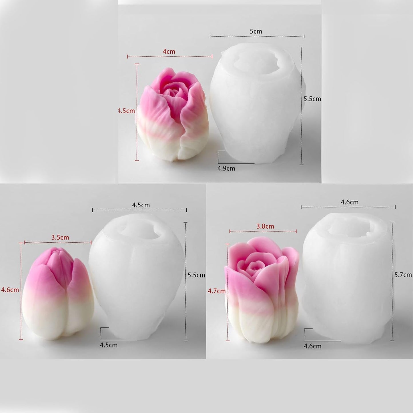 Tulip Candles Pack of 3 WCM740