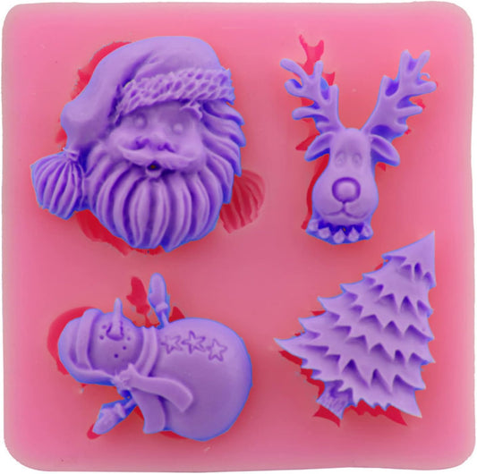 Santa Claus Tree Snowman Reindeer Mold CFM342