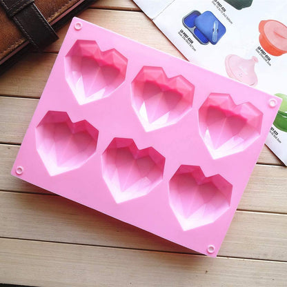 3D Diamond Heart Mould SSM062