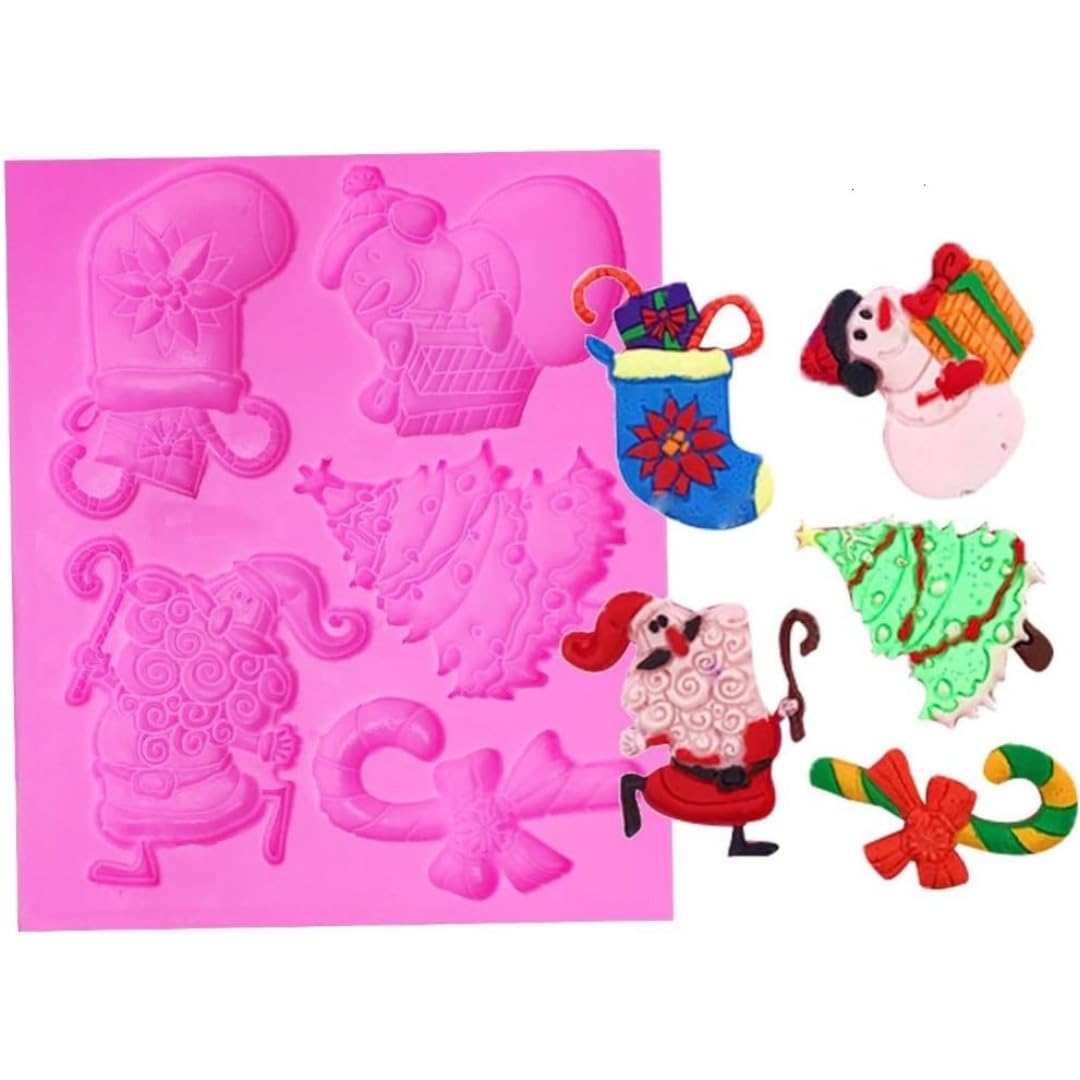 5 Cavities Christmas Party Mold CFM373