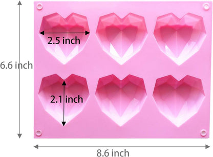 3D Diamond Heart Mould SSM062
