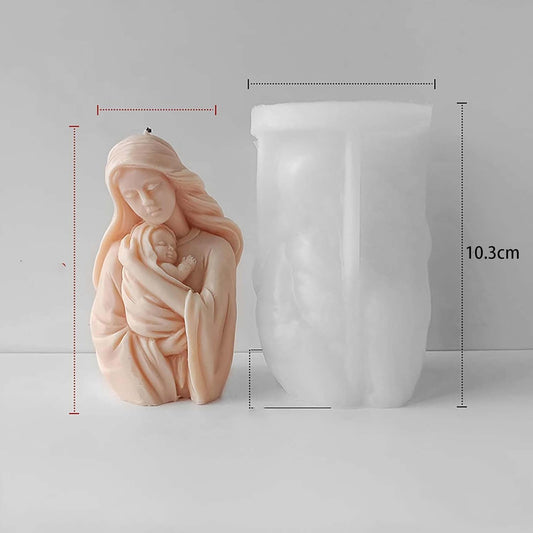 Baby On Mother Hug Silicon Mold WCM742