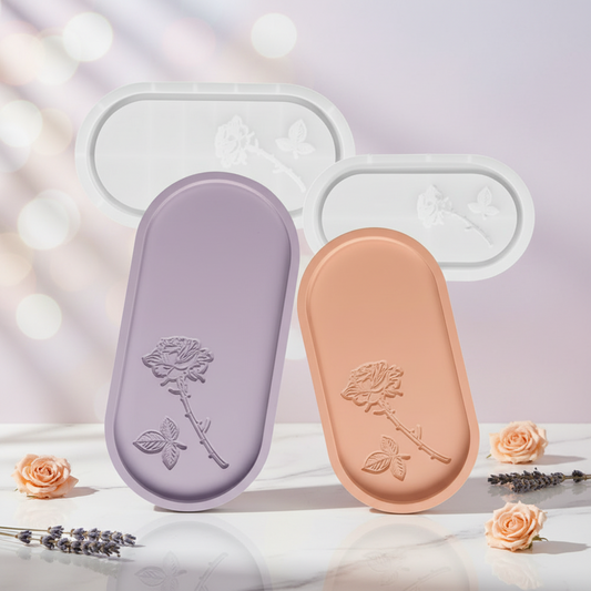 Oval Tray Mold With Flower Edges l ARM506