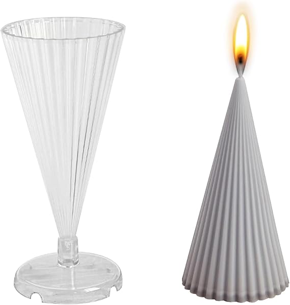 Striped Conical Candle Mold WCM515