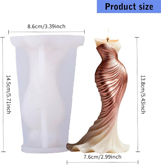 Draped Elegance Candle Mould | WCM915