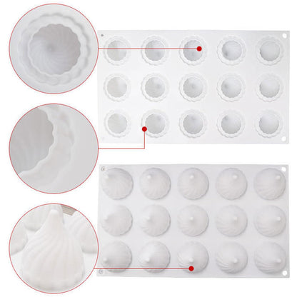 Spiral Modak 15 Cavity Mold WCM669