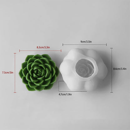 Large Succulent Flower Mold WCM563