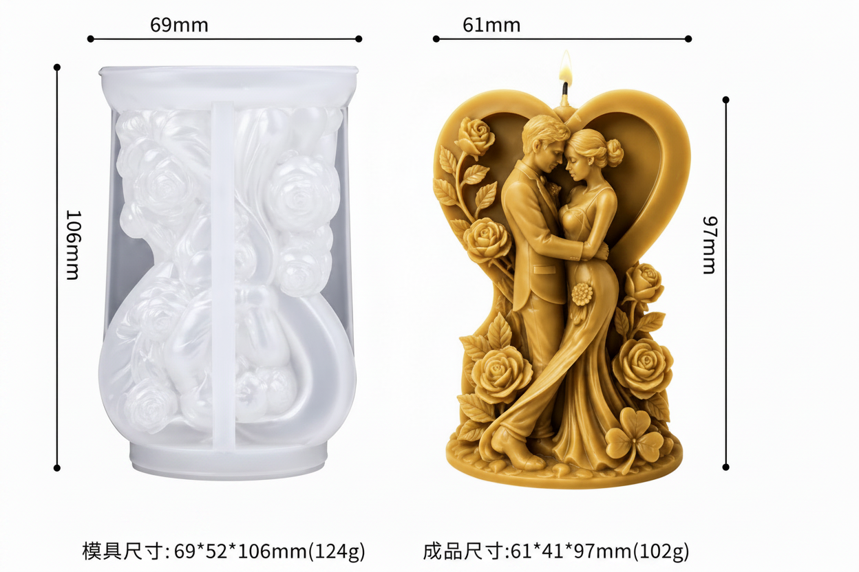 WCM922 Romantic Couple Sculpture Mold