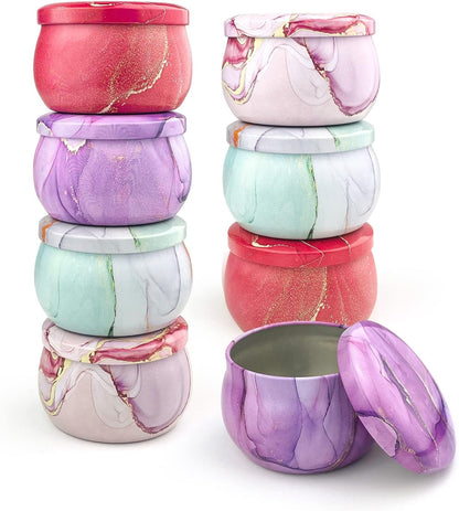 Tin Box Marble 6.2*4.2 cm Pack Of 12 (3 Pieces of each color) PM278