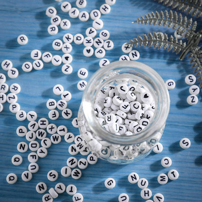 Secret Message Beads (100g) Round Black SMB001