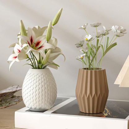 Modern Ribbed Geo Vase Planter ARM482