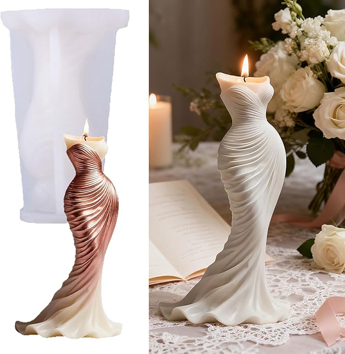 Draped Elegance Candle Mould | WCM915