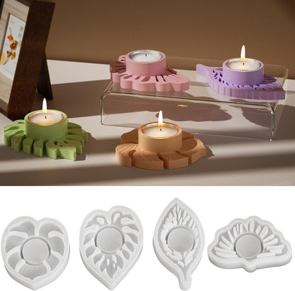 Tropical Leaf Tealight Holder Mould (Set of 4) ARM484
