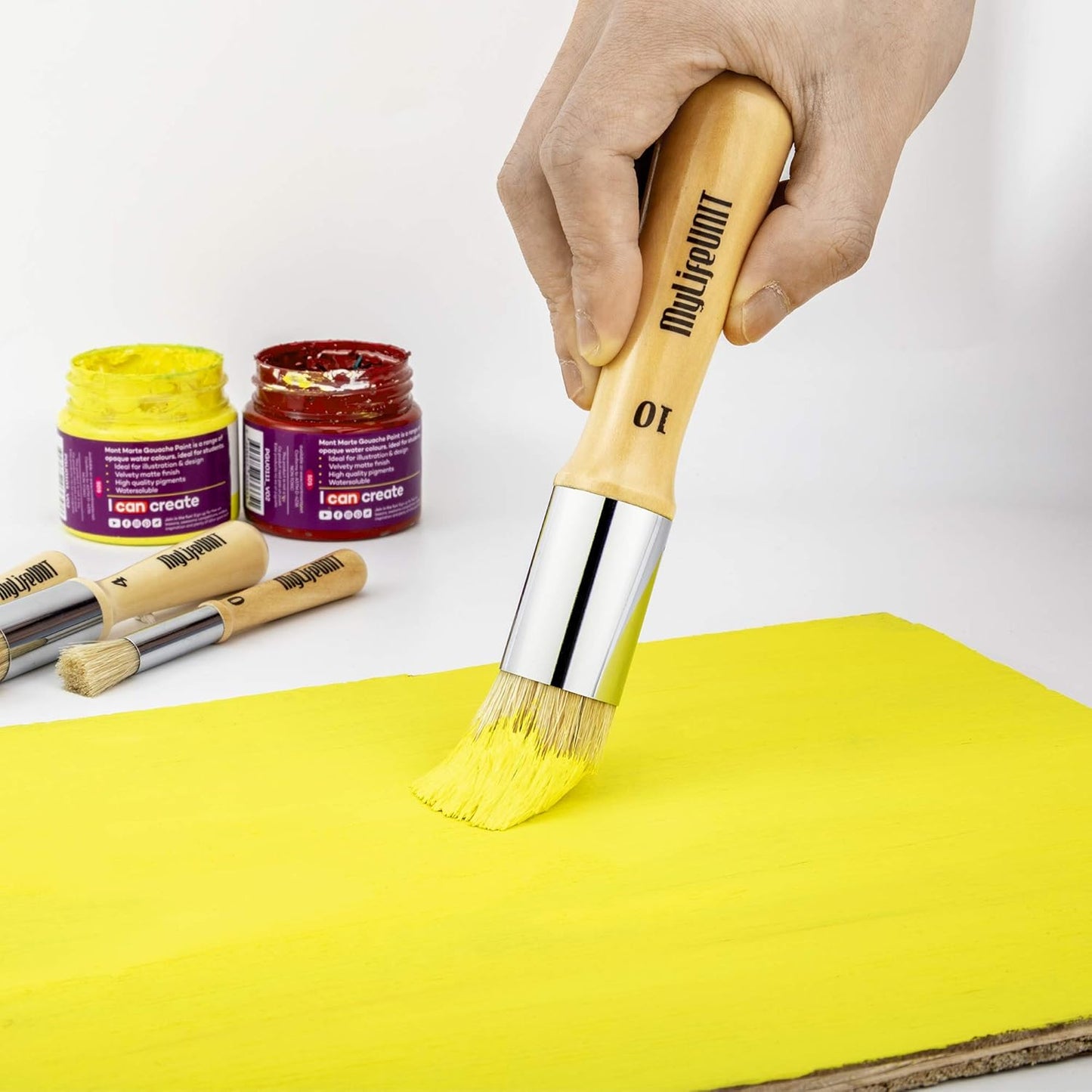 Wooden Stencil Brush NT017