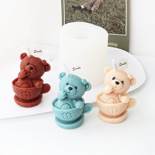 Teddy Cup Candle Molds WCM536