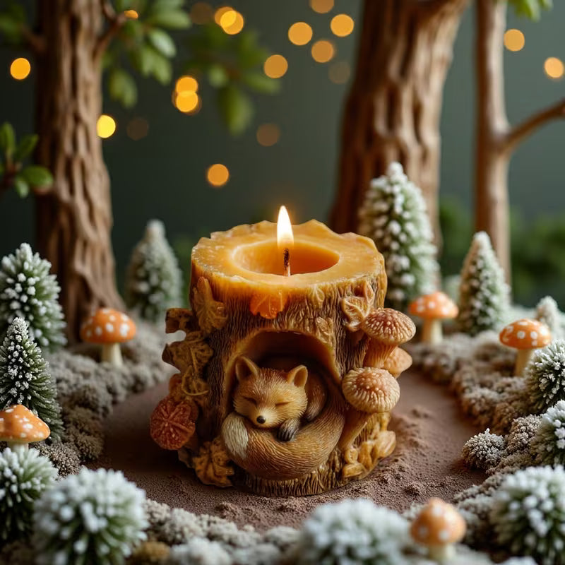 WCM913 Cozy Fox Hollow Log Silicone Mold