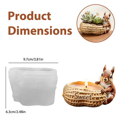 Squirrel & Peanut Planter Mould | ARM580