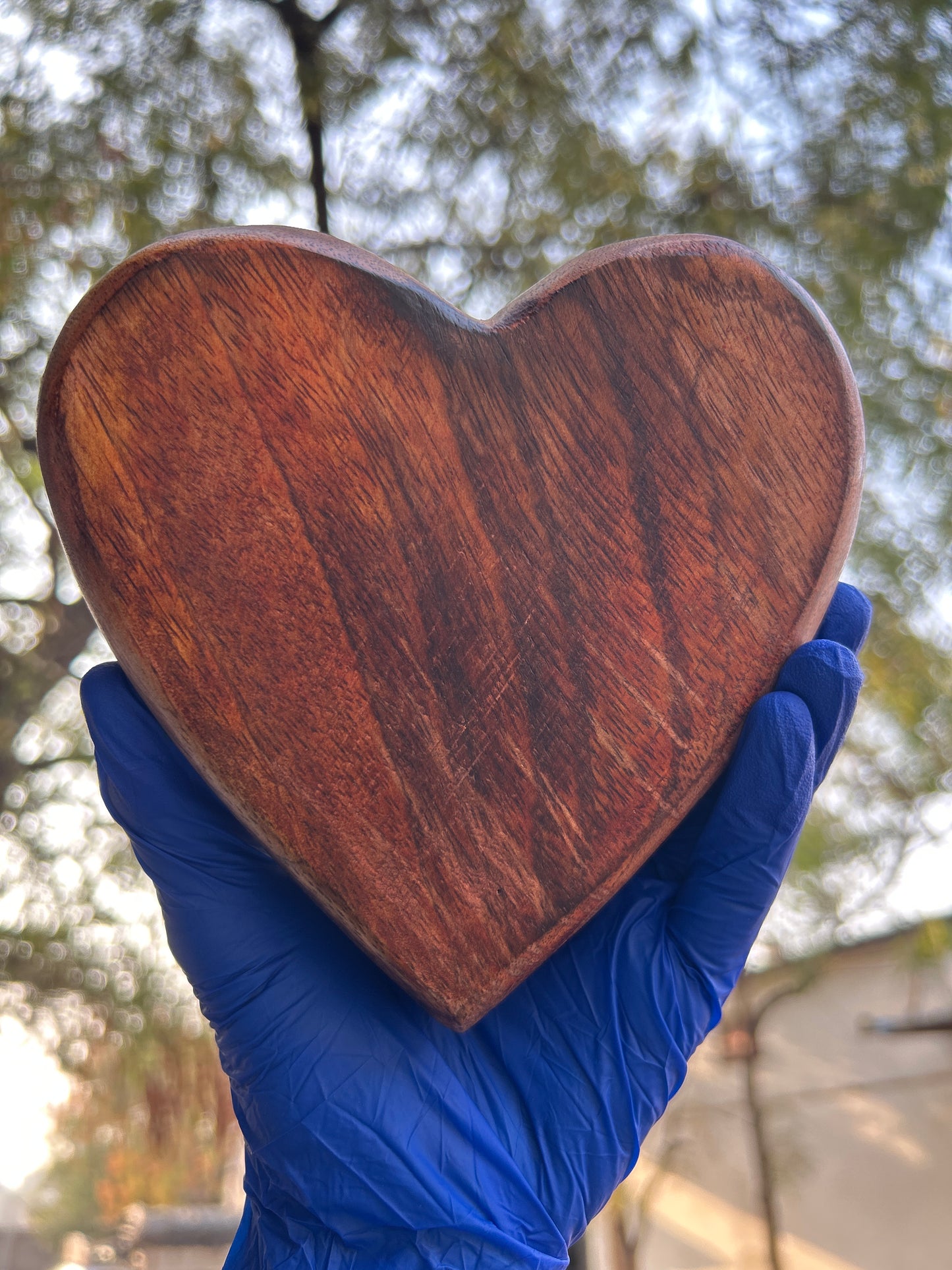 Wooden Candle Heart Bowl (Big),5x5 inches, WC007