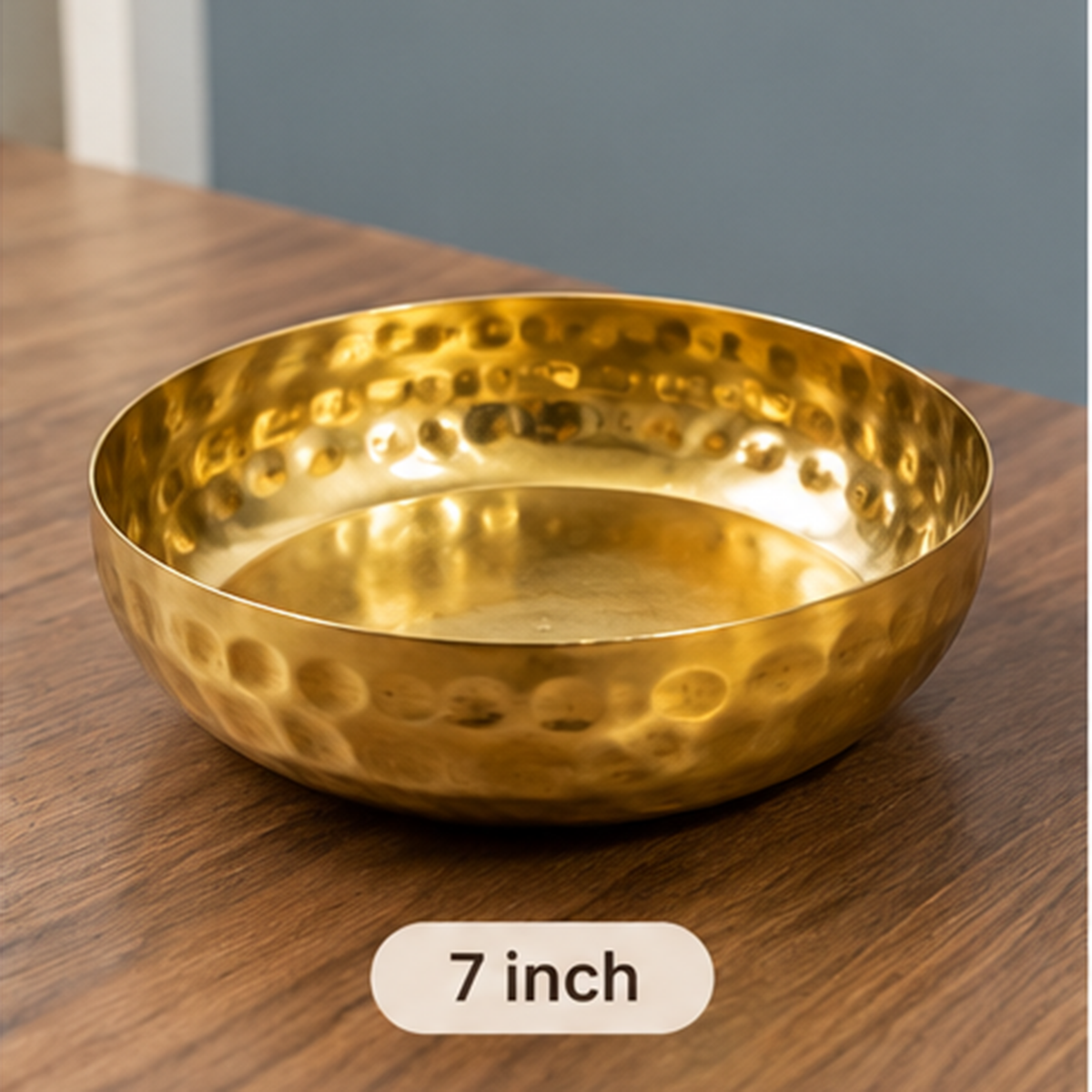 Round Hammered Gold Metal Urli for Floating Candles & Home Decoration | WCT018