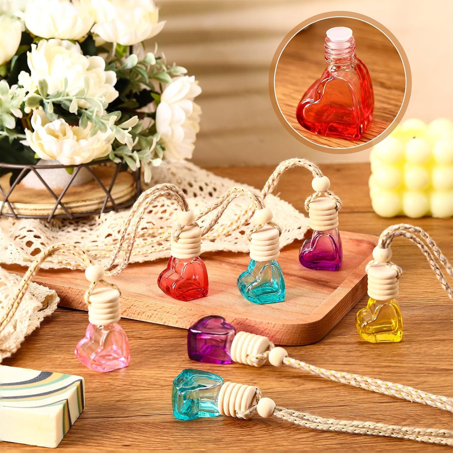 Hanging Diffuser Bottle (heart Shape) 5ml 10pcs HDF005