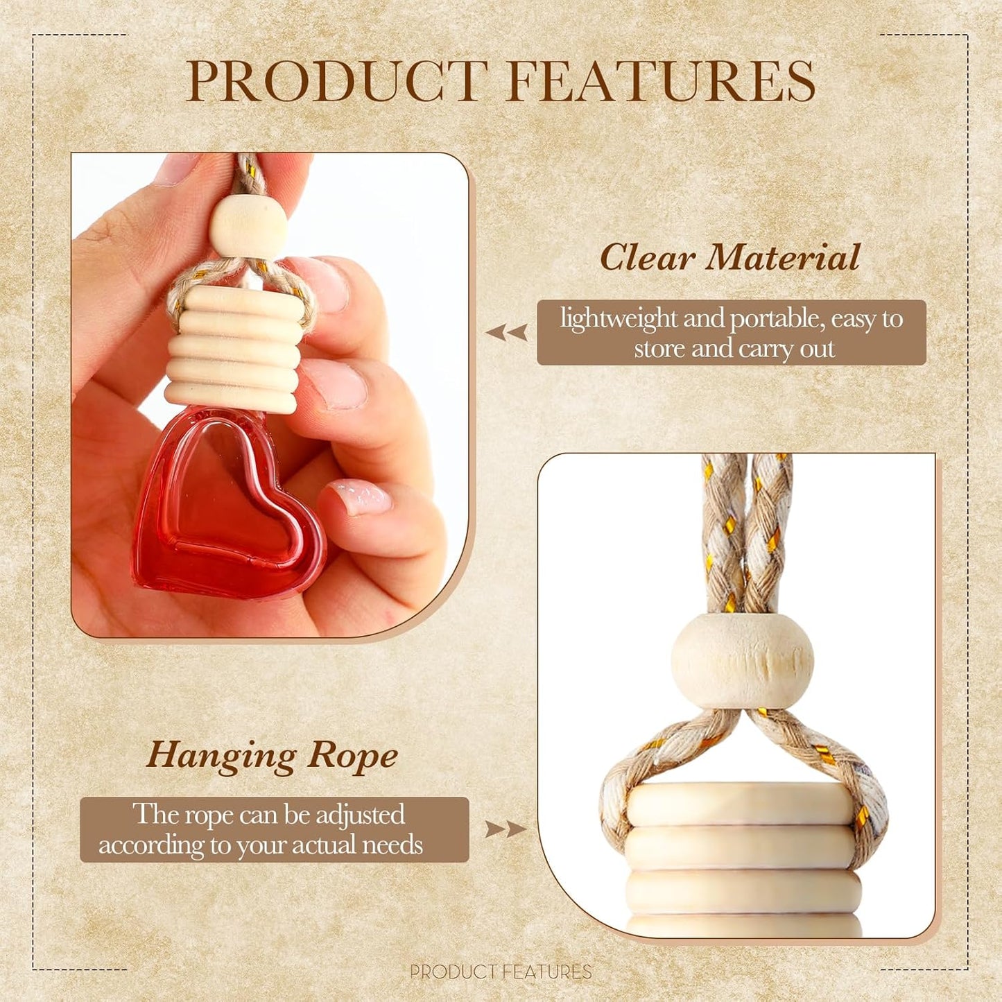 Hanging Diffuser Bottle (heart Shape) 5ml HDF005