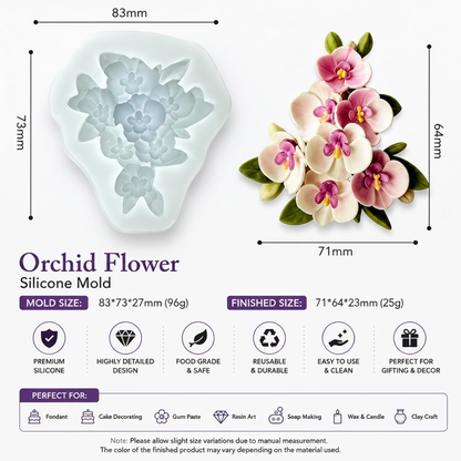 CFM458 Orchid Cluster Decorative Mold