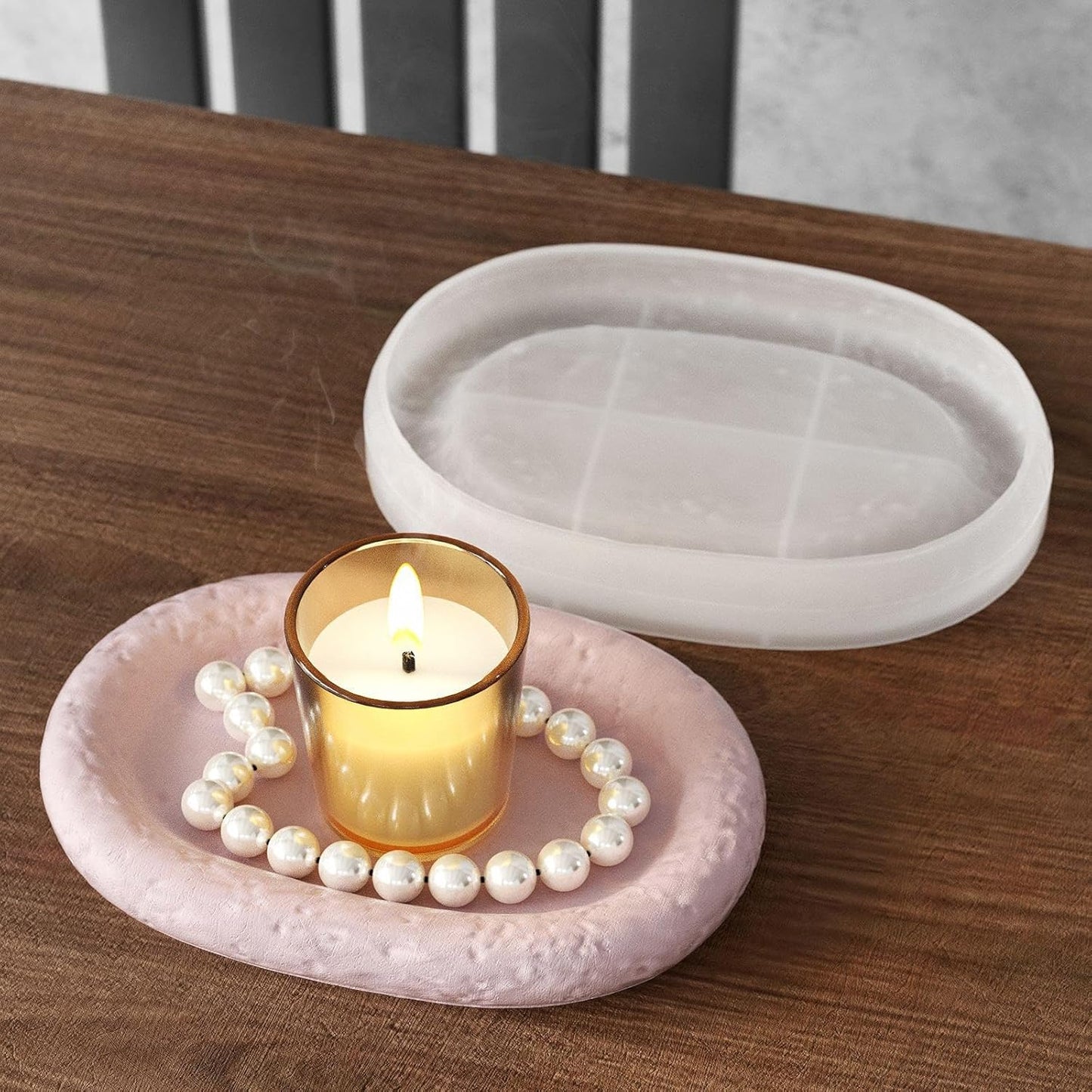 Pebbled Edge Oval Tray ARM487