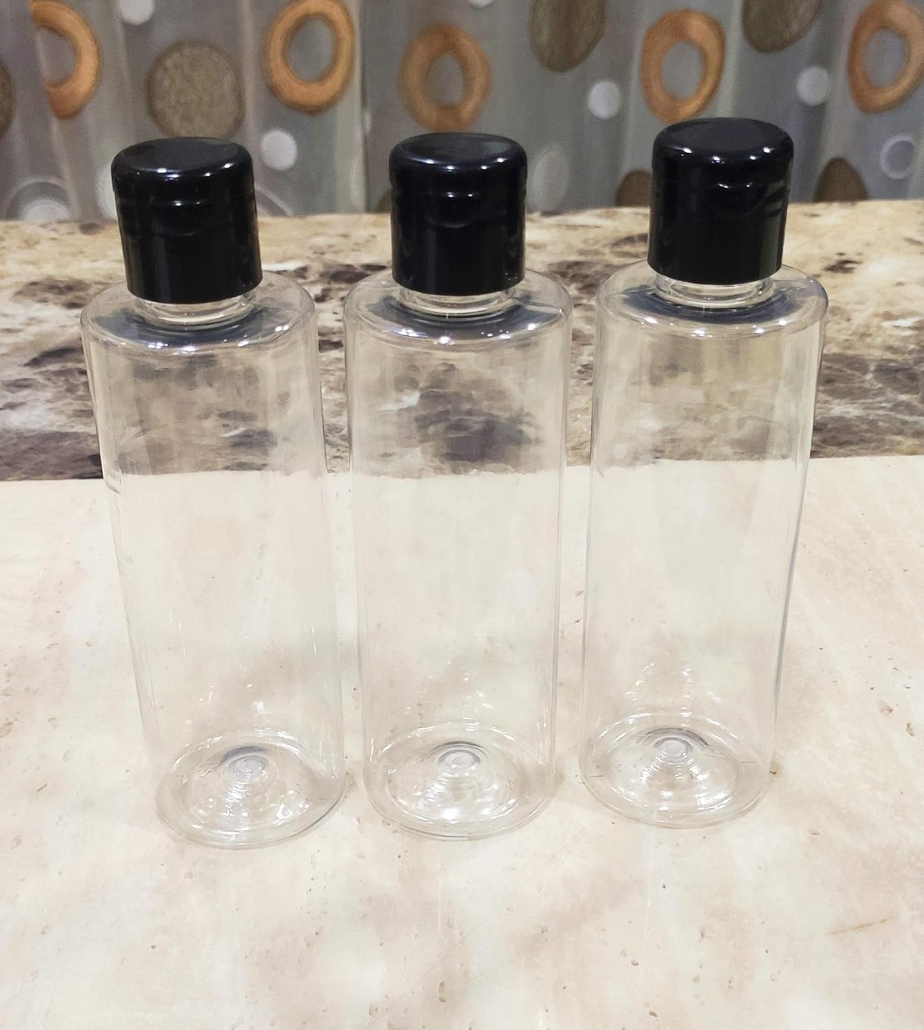 200ml Flip Top Black Cap 25pcs PM059