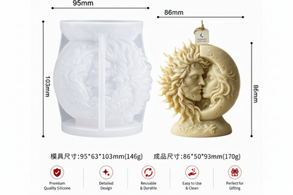 WCM923 Sun Moon Decorative Sculpture Mold