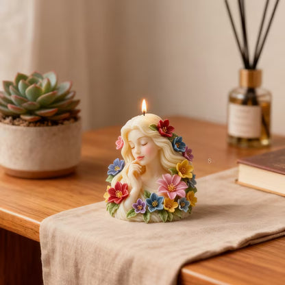 WCM906 Lady floral candle mold