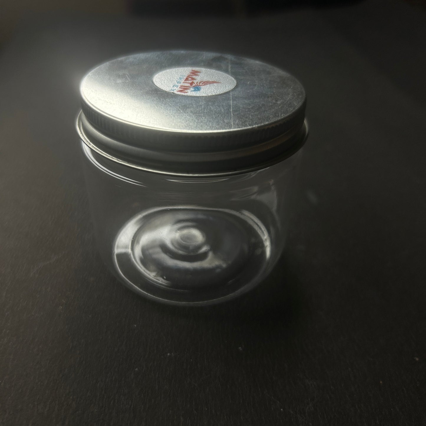 Transparent Jar Silver Cap 100ml 12 pcs PM302