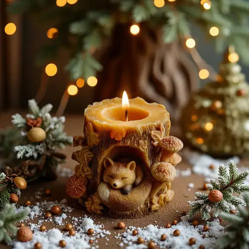 WCM913 Cozy Fox Hollow Log Silicone Mold